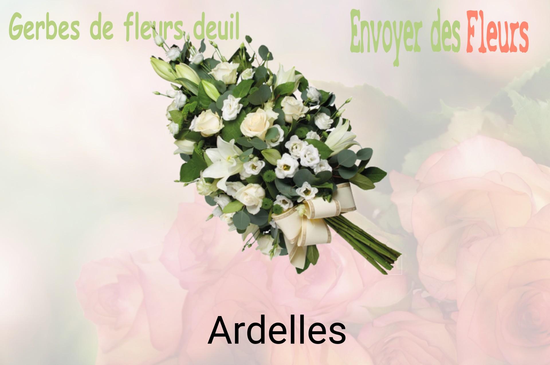 Gerbe de fleurs de deuil livrée à Ardelles
